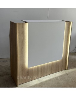 Ресепшн з LED підсвічуванням стійка РЕС-10_MR - стіл для адміністратора рецепція для клініки ресепшен для офісу