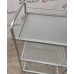 Косметологическая тележка-столик на колесах SILVER серебристая тележка для салона красоты
