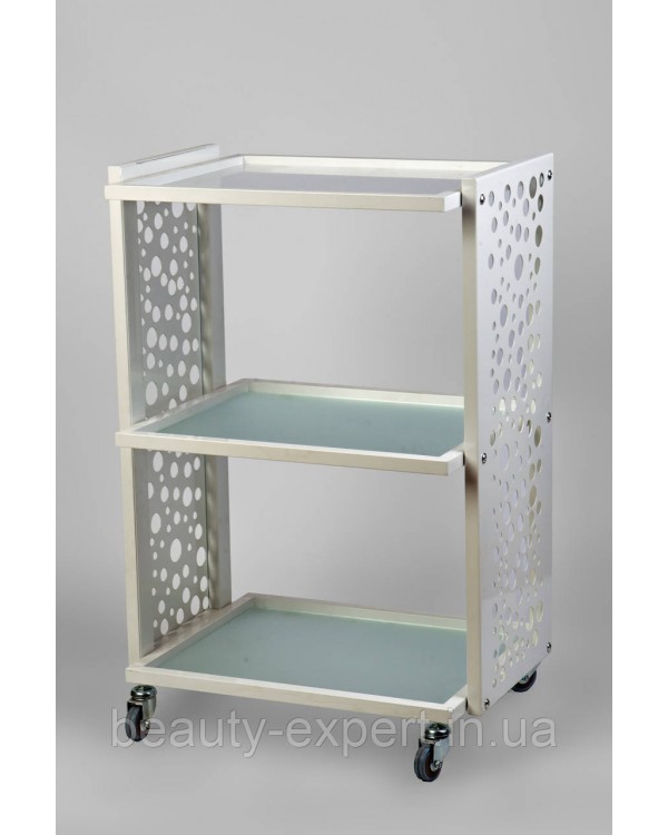 Косметологическая стеклянная тележка-столик LV-S2-ELIT white тележка этажерка для косметолога Косметологическая стеклянная тележка-столик LV-S2-ELIT white тележка этажерка для косметолога