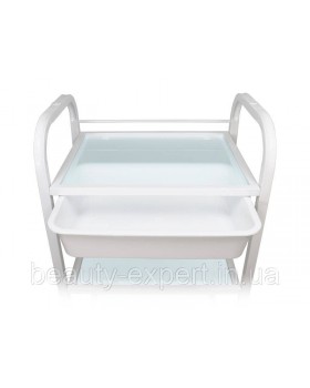 Косметологическая тележка BS-041 на 3 полки, стекло, белая-foto5