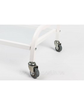 Тележка косметологическая для мастера салона красоты белый столик на 3 полки для мастера ресниц LV-S3-w-foto3