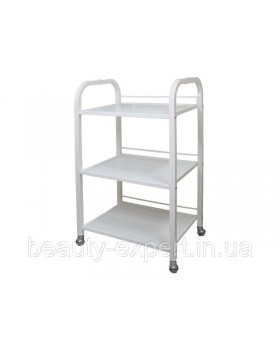 Косметологічний столик на 3 полиці ДСП білий візок для салону краси ST-004-foto5
