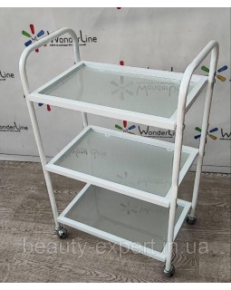 Візок для косметолога Лешмейкер столик для салону краси White_Mini_BR Візок для косметолога Лешмейкер столик для салону краси White_Mini_BR
