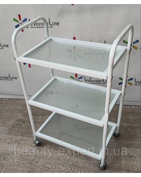 Тележка для косметолога лешмейкера столик для салона красоты White_Mini_BR