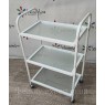 Тележка для косметолога лешмейкера столик для салона красоты White_Mini_BR