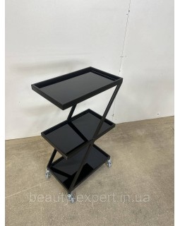 Косметологічний візок чорний столик для татуажу ДОД-08 етажерка ПРЕМІУМ візки для візажиста-foto7