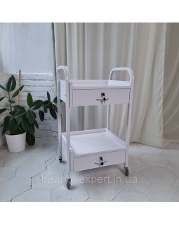 Косметологический столик тележка с ящиками R-10 белая этажерка для косметолога Косметологический столик тележка с ящиками R-10 белая этажерка для косметолога