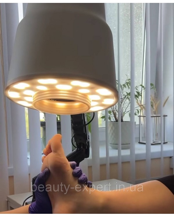 Педикюрна витяжка з лампою для манікюру та педикюру компакт KERATEX Nail Series з кріпленням до столу-візка