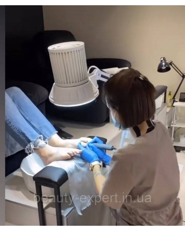 Потужна педикюрна витяжка з підсвіткою AIR DUST Universal + мобільна база