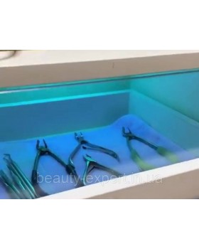Професійна потужна витяжка для педикюру з мобільною тумбою UNIVERSAL + LED-підсвічування + бактерицидна лампа-foto4