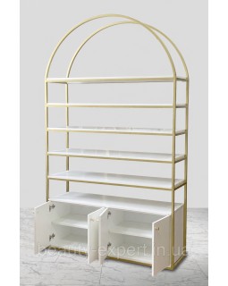Вітрина стелаж ARCADA LOFT для салону краси перукарні чи магазину косметики VM74-foto3