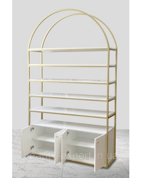 Вітрина стелаж ARCADA LOFT для салону краси перукарні чи магазину косметики VM74-foto3