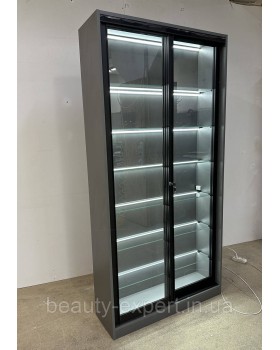 Стеллаж витринный с LED подсветкой Стеклянная витрина лаборатория с замком ВИТ-01б_MR-foto5
