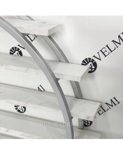 Стильна настінна вітрина для лаків і гель-лаків Helios навісна кругла вітрина для косметики VM626-foto5
