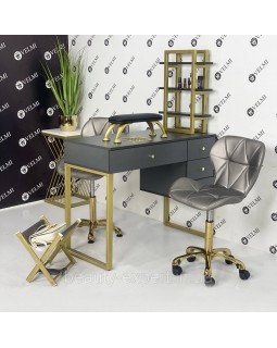 Полиця-вітрина SIMPLE Loft для столу майстра манікюру Настільна стійка для косметики та бьюті-продуктів VM625-foto4