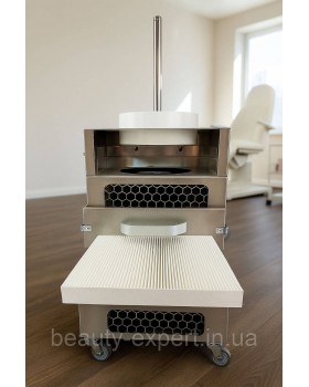 Профессиональная вытяжка FUSION PLUS PREMIUM с LED-подсветкой и гибкой гофрой для мастера маникюра и педикюра-foto2