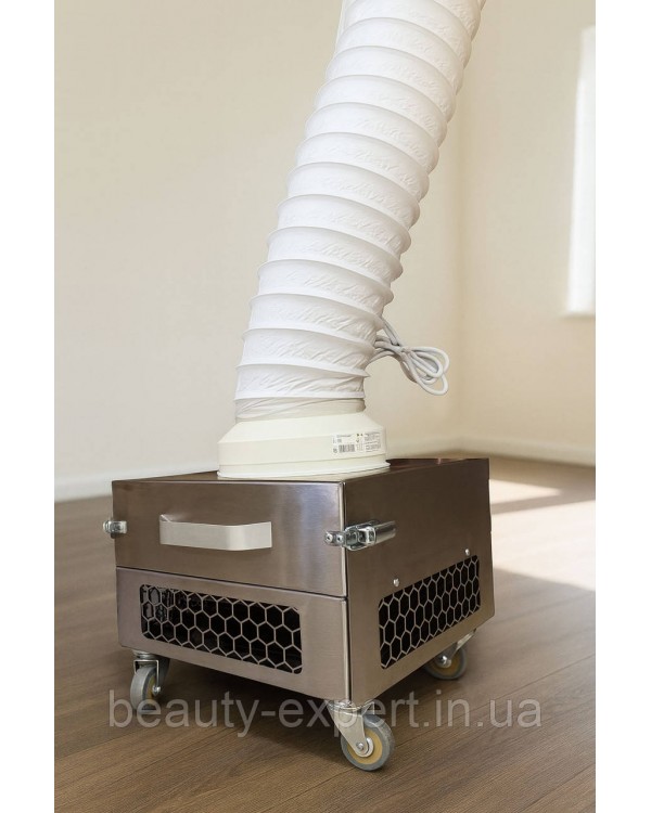 Профессиональная вытяжка FUSION PLUS PREMIUM с LED-подсветкой и гибкой гофрой для мастера маникюра и педикюра